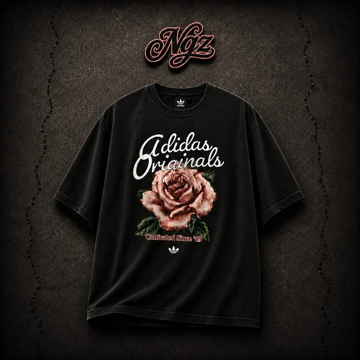 Adidas Rose Tee — remera streetwear original, vista frontal