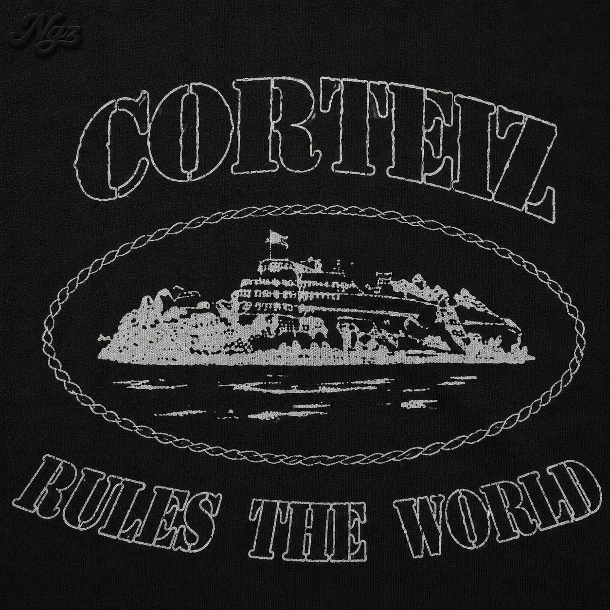 ALCATRAZ CORTEIZ RULES THE WORLD — remera streetwear original, vista trasera