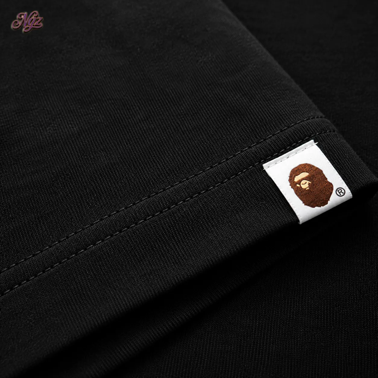 BAPE Colors By Bathing Ape Tee BlackPurple — remera streetwear original, vista lateral