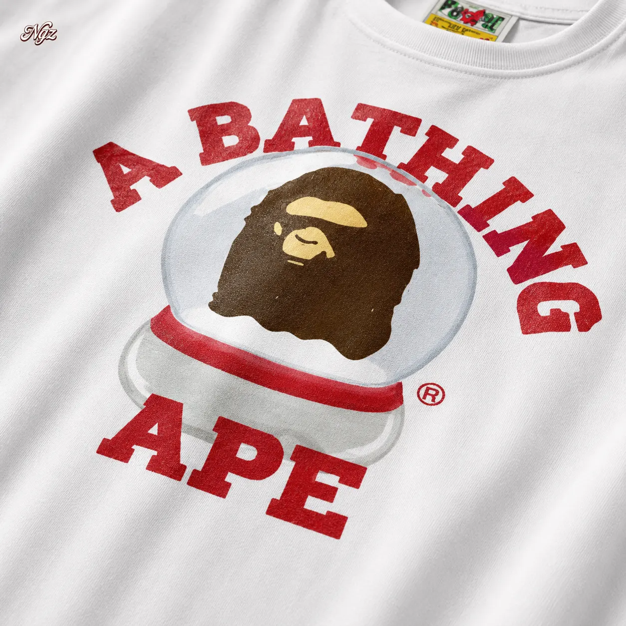 BAPE Snow Globe Ape Head Tee — remera streetwear original, vista trasera