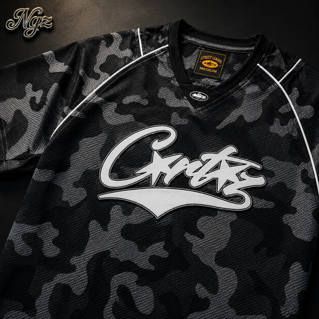 Corteiz BTR Practice Top ´Black Camo´ — remera streetwear original, vista trasera