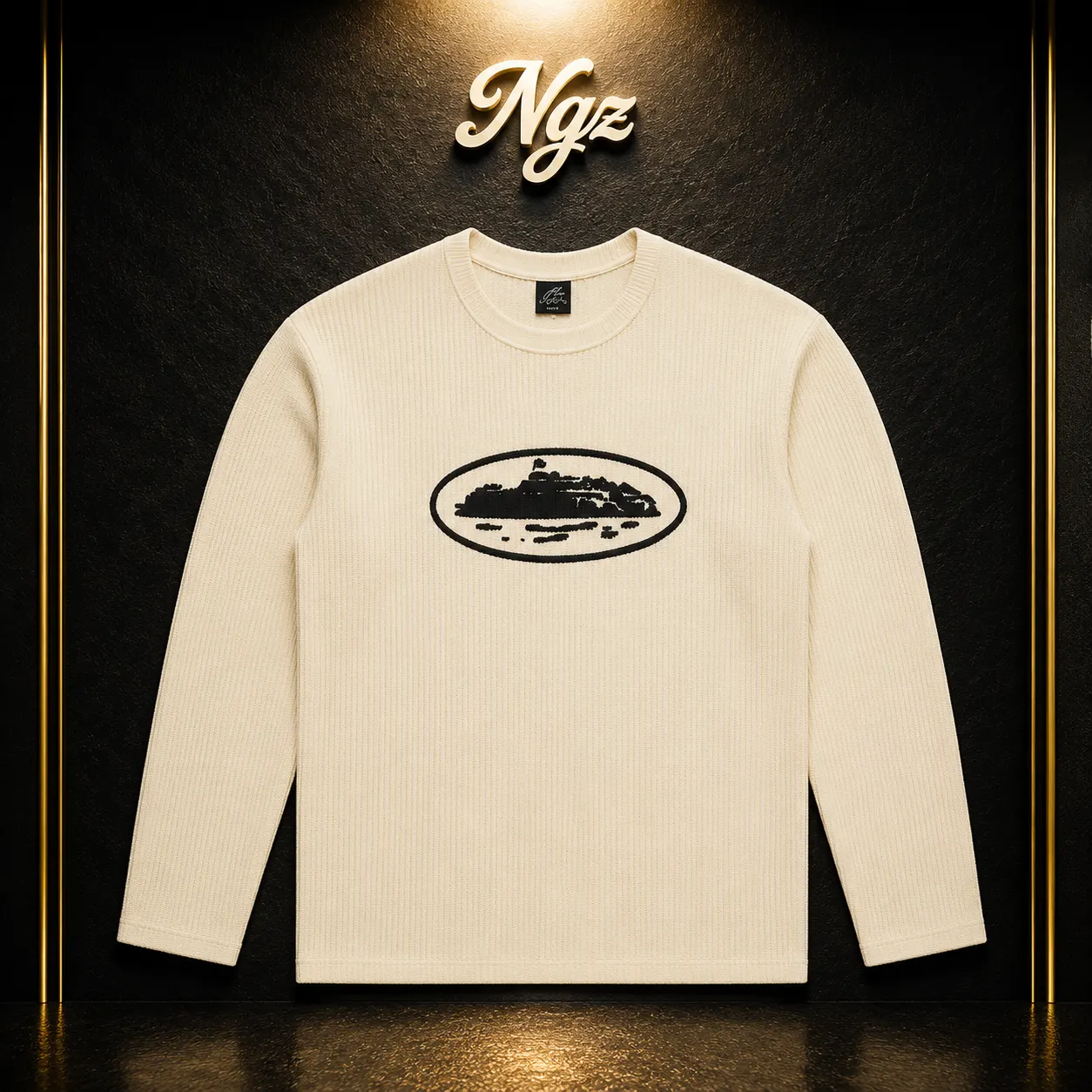 Corteiz Island Waffle Thermal — remera streetwear original, vista frontal