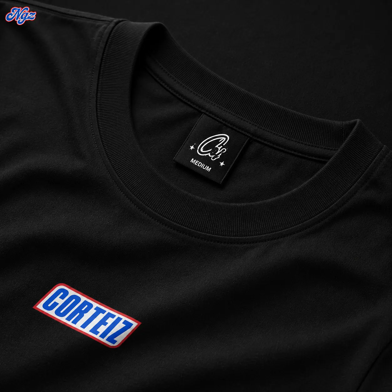 Corteiz Snickers Tee Black — remera streetwear original, vista trasera