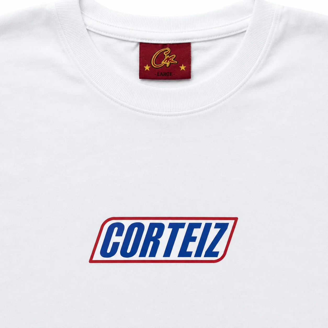 Corteiz Snickers Tee White — remera streetwear original, vista trasera