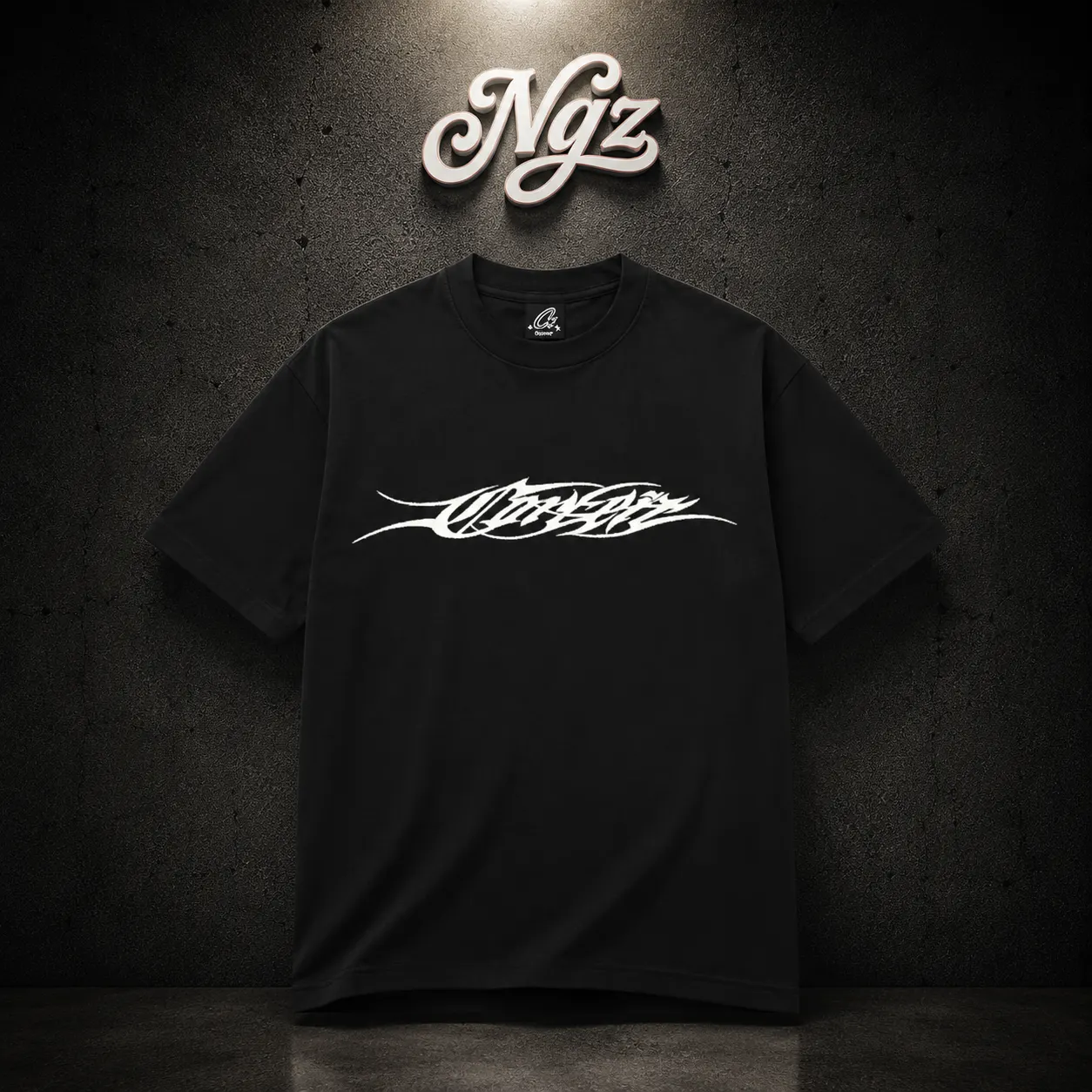 Corteiz Tribal Tee Black — remera streetwear original, vista frontal