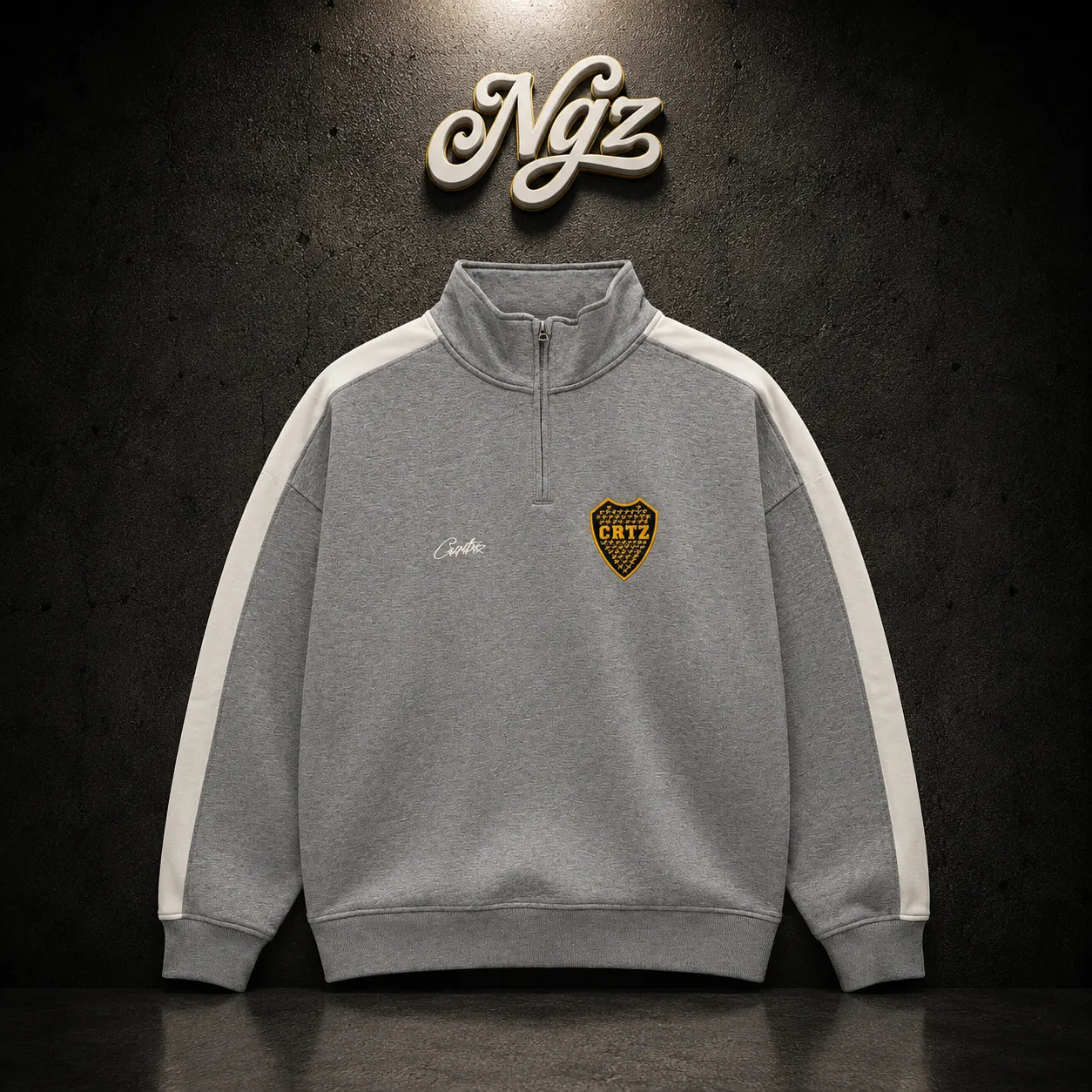 Corteiz X Boca — buzo streetwear original, vista frontal
