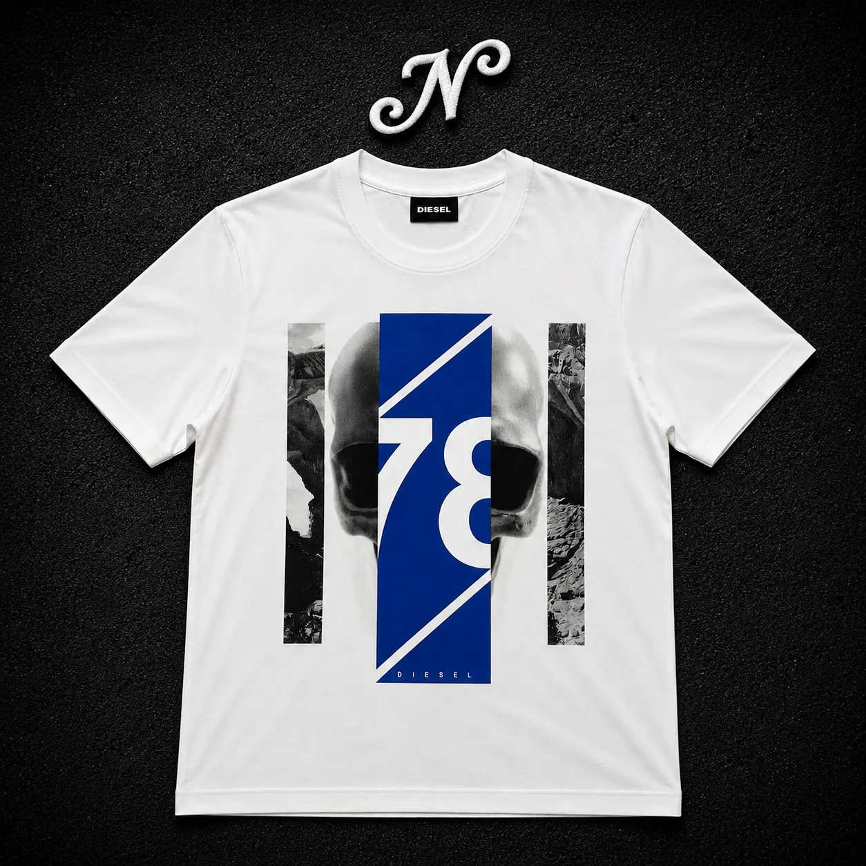Diesel 78 Print — remera streetwear original, vista frontal