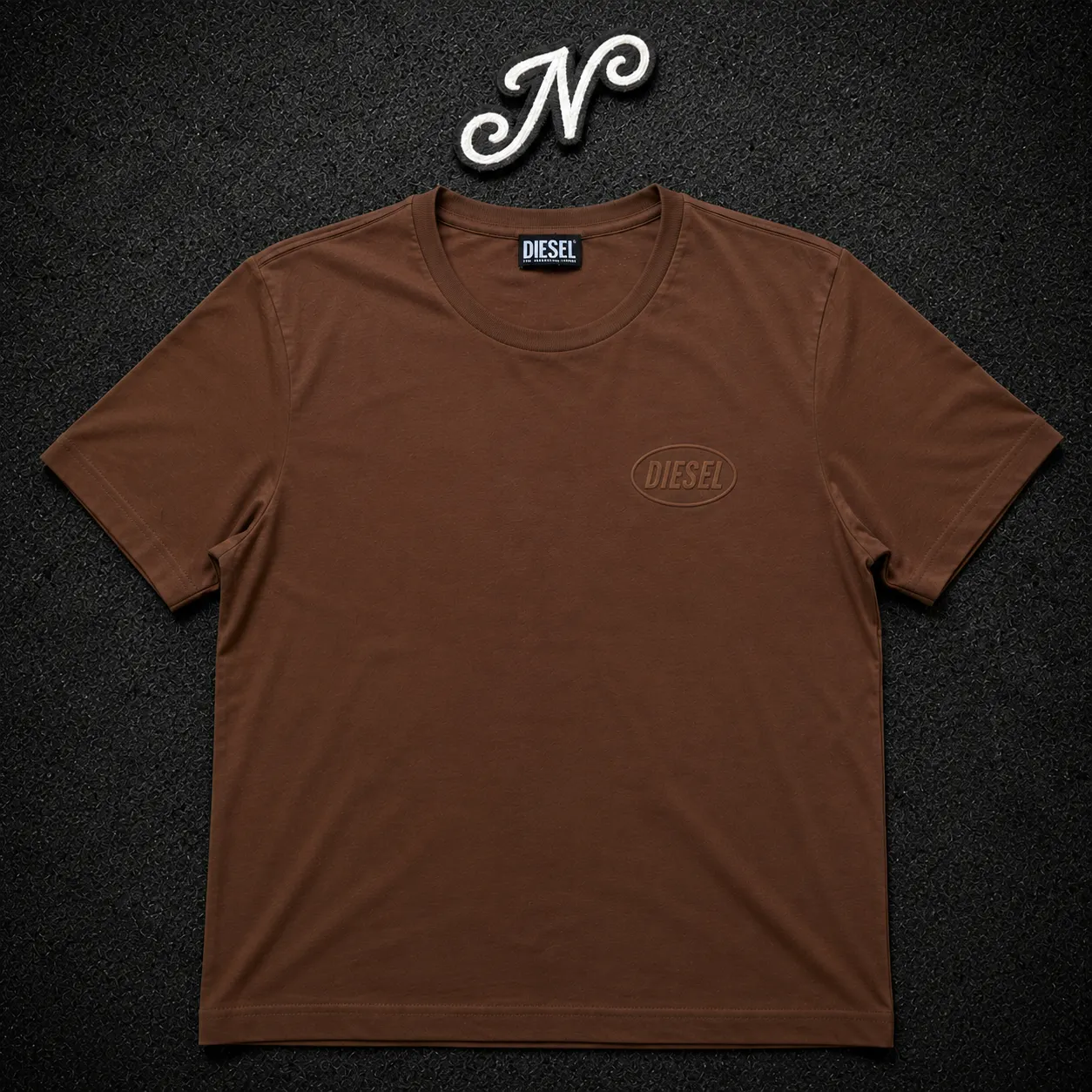 Diesel Brown — remera streetwear original, vista frontal