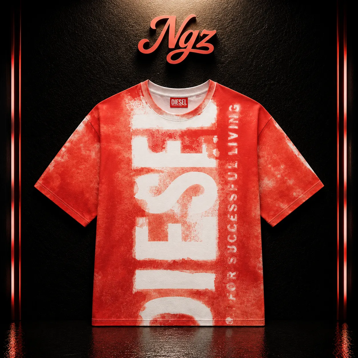 Diesel T-Boxt-Bisc — remera streetwear original, vista frontal
