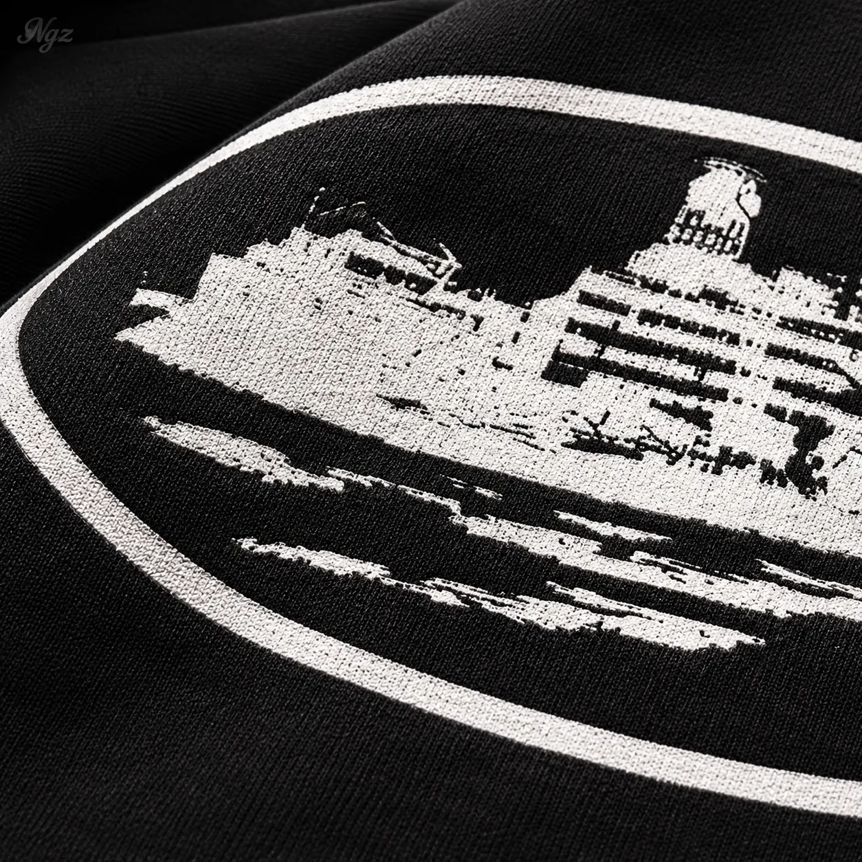 Hooide Corteiez Alcatraz Corteiz — buzo streetwear original, vista trasera
