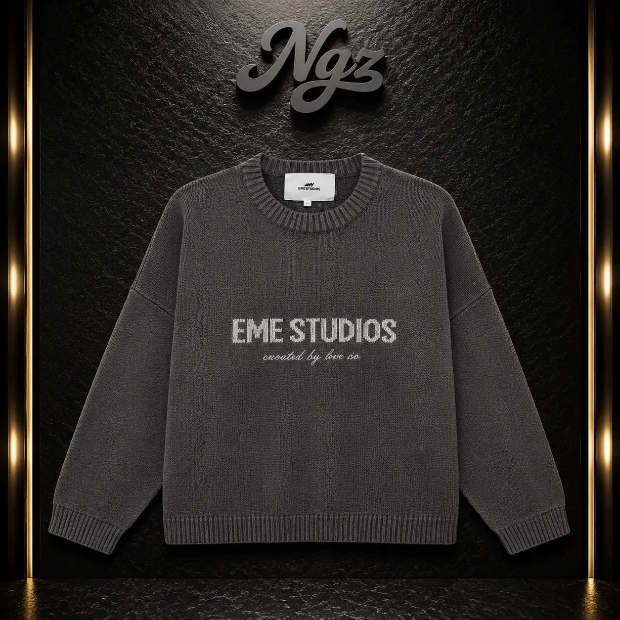 Master Forest Knit Sweater EME Studios — buzo streetwear original, vista frontal
