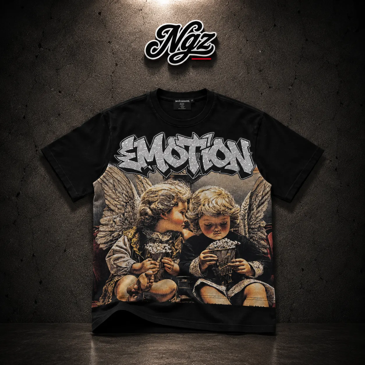 Mixed Emotion “Angel Whi per ” Tee Mixed Emotions — remera streetwear original, vista frontal