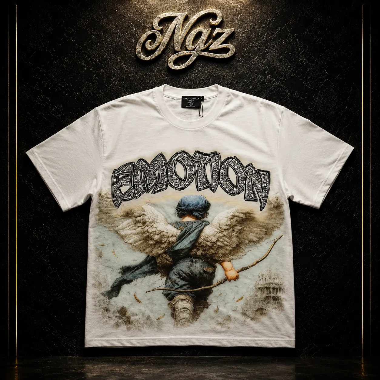 Mixed Emotion "Arch Angel" Tee — remera streetwear original, vista frontal