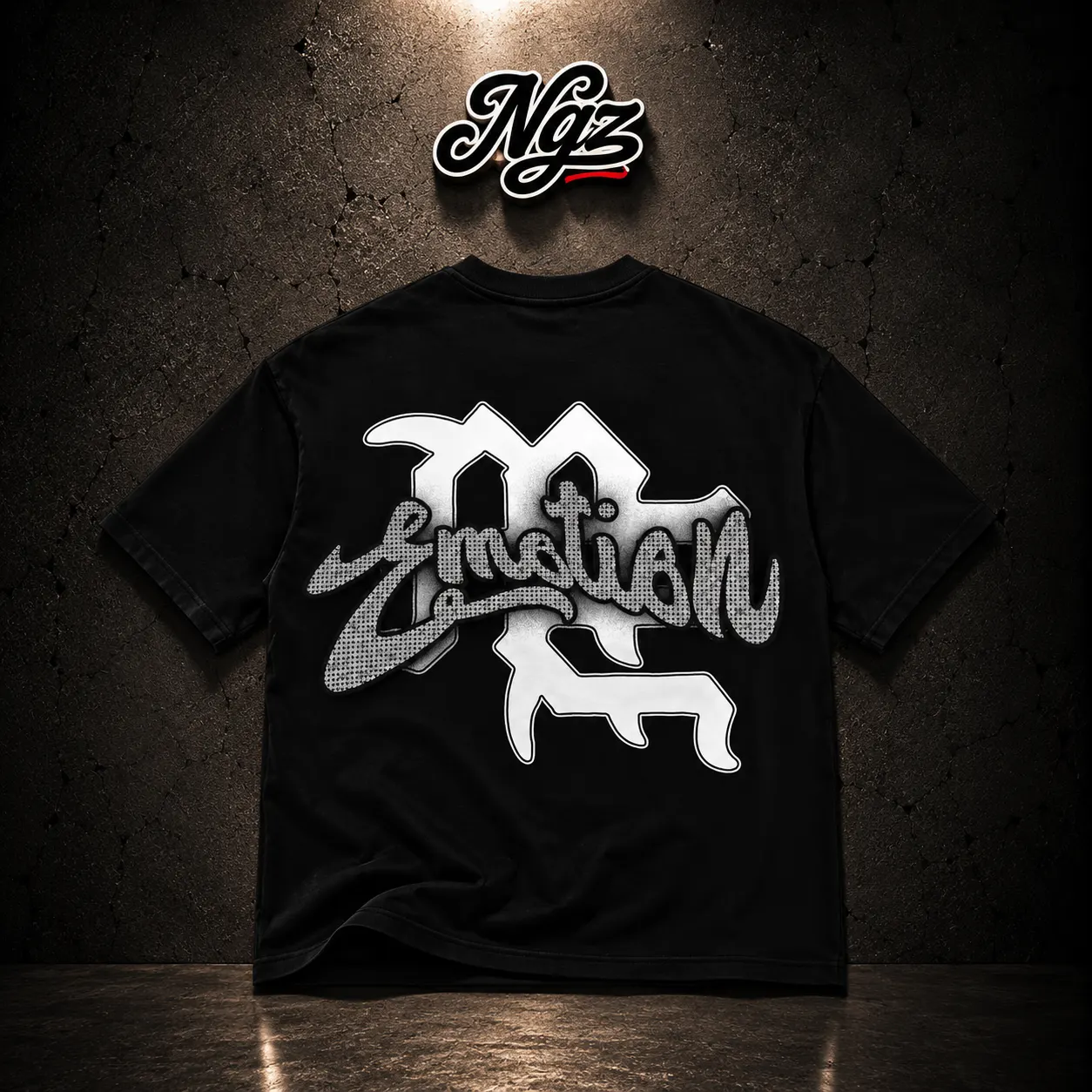 Mixed Emotion Black “Rhine tone” Cropped Tee Mixed Emotions — remera streetwear original, vista trasera