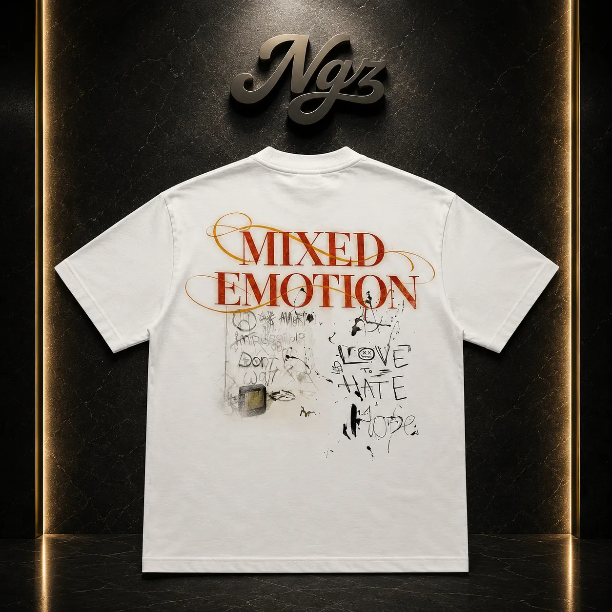 Mixed emotion Deja Vu Tee — remera streetwear original, vista trasera