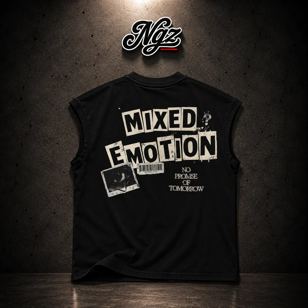 Mixed Emotion “New paper” Sleevele tee Mixed Emotions — remera streetwear original, vista trasera
