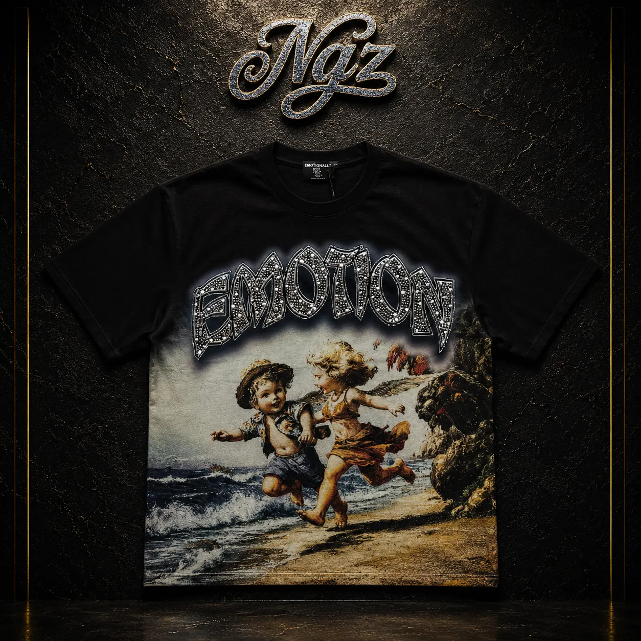 Mixed emotions  "Seaside Tee" — remera streetwear original, vista frontal