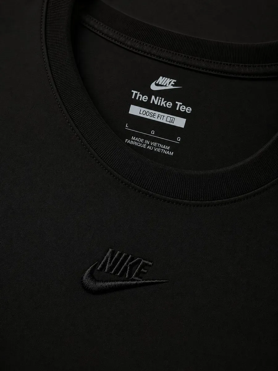 Nike Essentials — remera streetwear original, vista trasera