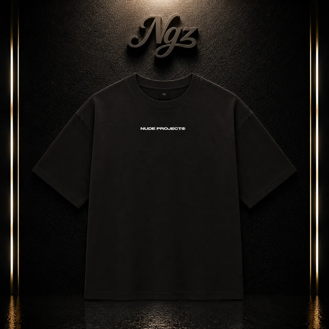 Nude Project  Cherry Tee Black — remera streetwear original, vista frontal