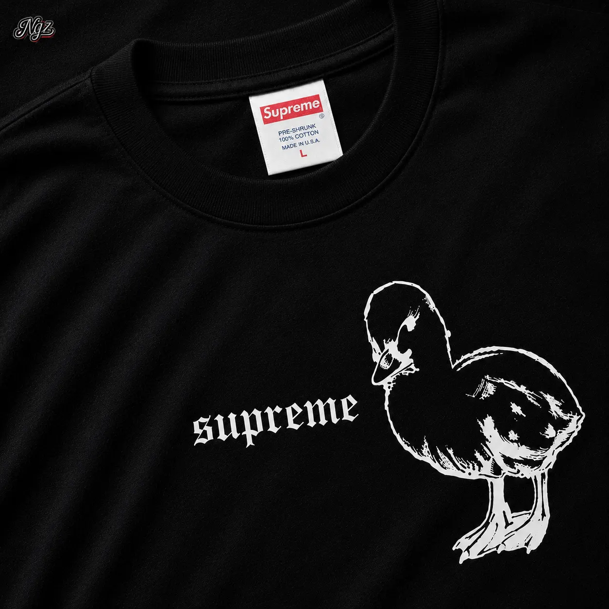 Supreme Duck Tee 'Black' — remera streetwear original, vista trasera