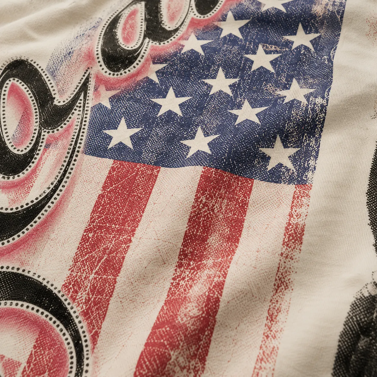 Vale Forever Americas Dream Bling Tee Valley — remera streetwear original, detalle