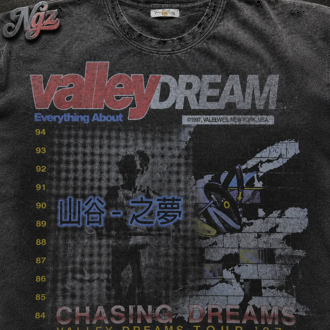 Vale Forever Dreamcrasher Tee Black Valley — remera streetwear original, vista trasera